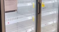 Empty shelves in Cairns after floods