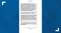 Are unpaid toll text messages a scam?