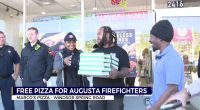 Augusta firefighters receive free pizza on Valentine's Day