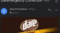 Dare Iced Coffee promotional email