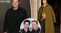 Brendan Fraser makes rare appearance at NYFW to support model son Holden