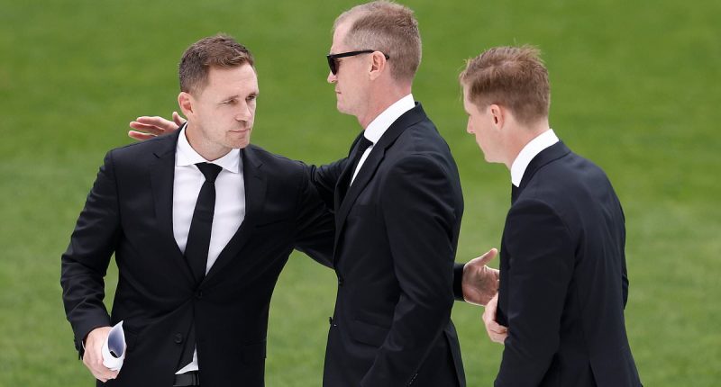 Broken-hearted brothers farewell AFL star Troy Selwood as thousands pay tribute at funeral