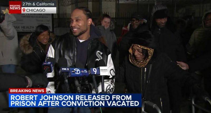Chicago man Robert Johnson has conviction in 1996 murder of Eddie Binion vacated, released from prison after nearly 30 years