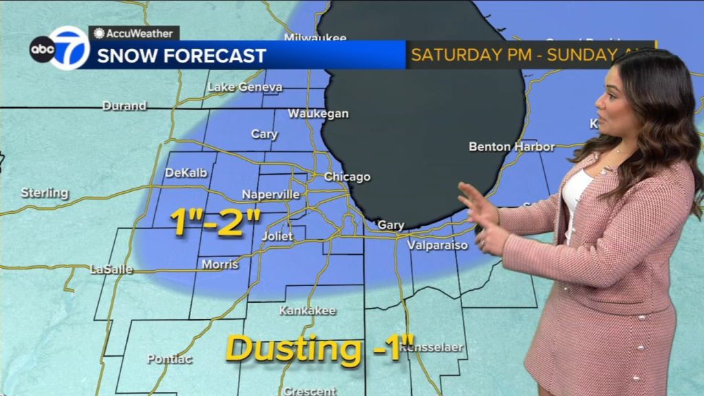 Chicago weather forecast: Chicago snow totals Saturday night into Sunday could reach 1-2 inches