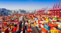 A freight terminal in Hong Kong. Heavy tariffs on many Australian imports remain in place in China.