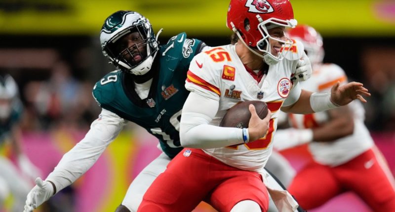 Eagles deny the Chiefs a Super Bowl three-peat with dominant defense in a 40-22 rout