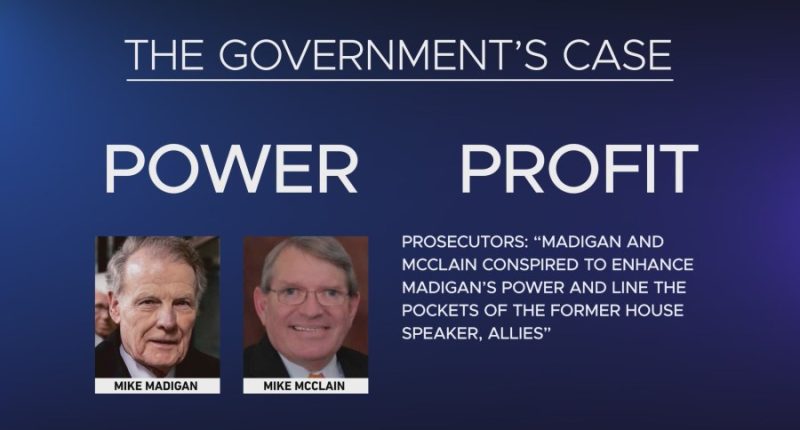 Former Illinois House Speaker Michael Madigan found guilty on 10 counts; jury deadlocked on others