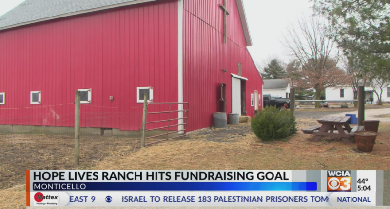 Hope Lives Youth Ranch building indoor riding facility in Monticello