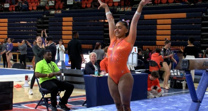 Illini women's gymnastics wins big on senior day