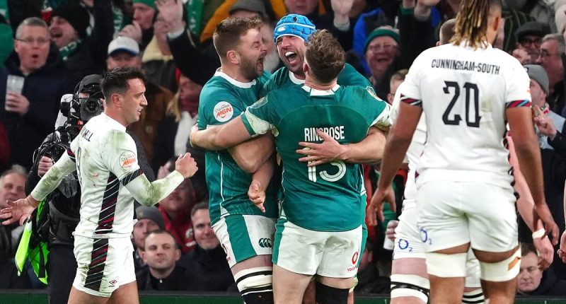 Ireland 27-22 England: Hosts secure dominant bonus-point win to kick-start their Six Nations title defence - as Steve Borthwick's men suffer second-half collapse to lose a sixth Test out of seven