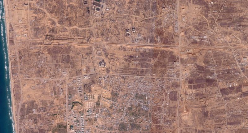 Israeli forces begin to withdraw from a key Gaza corridor, part of the ceasefire deal with Hamas