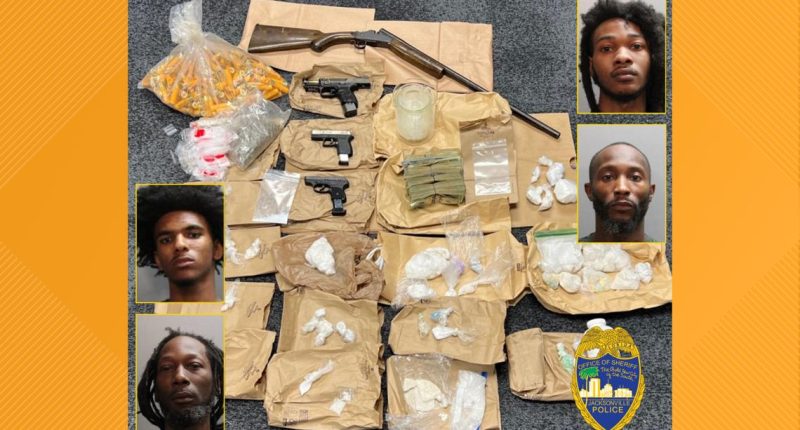 JSO: 4 men arrested in sting uncovering over 100,000 lethal doses of fentanyl at Mixon Town home