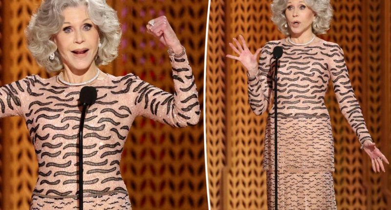 Jane Fonda’s SAG Awards 2025 acceptance speech derailed with sound issues