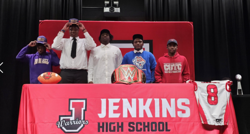 Jenkins touts 5 football players head to the next level