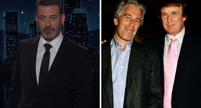 Jimmy Kimmel Calls Out Trump Supporters For “Conveniently Forgetting” He’s “Good Friends” With Jeffrey Epstein: “I Hope That’s In The Binder When It Comes Out”