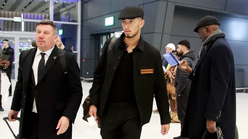 Jude Bellingham goes public with new girlfriend Ashlyn Castro, 27, as he takes her - and his mum - on Real Madrid's plane in late-night escape from Manchester after scoring winner at Man City