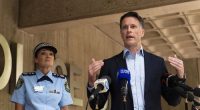 Chris Minns, Premier of New South Wales with NSW Police Commissioner Karen Webb.