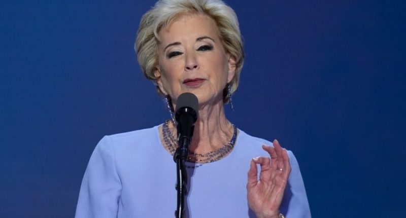 Linda McMahon faces confirmation hearing for department Trump wants to kill
