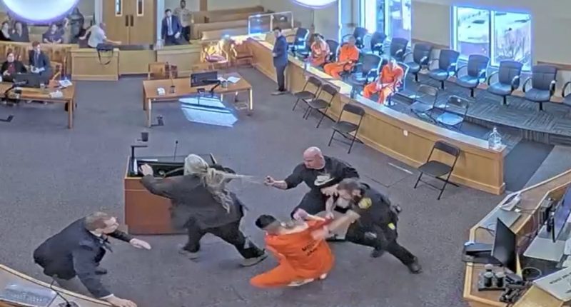 Loved ones attack murder defendant in courtroom: Video