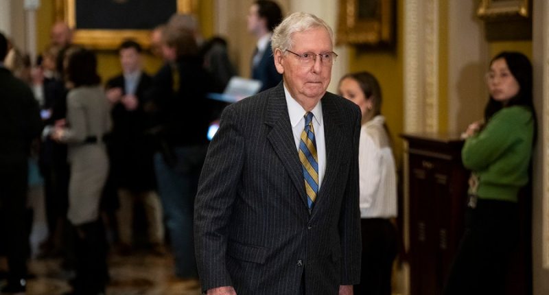 McConnell slips and falls outside Senate Chamber