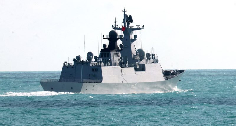 Minister sounds warning about 'extremely capable' Chinese warships carrying ballistic missiles with a range of 1,000km