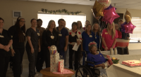 Ms. Bea Kinsey celebrating her 107 birthday becoming the longest-living resident from Warren County