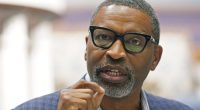 NAACP nationa.l president Derrick Johnson during a town hall meeting in Jackson, Miss., on Monday, Oct. 24, 2022. (AP Photo/Rogelio V. Solis)
