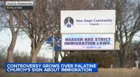 New Hope Community Church in Palatine, Illinois under fire for 'heaven has strict immigration laws' sign