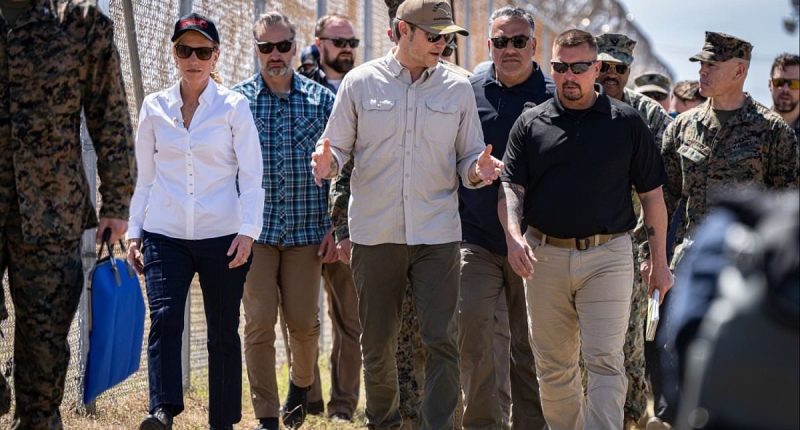 Pete Hegseth's daunting Guantánamo Bay warning as he tours inside the feared illegal migrant camp
