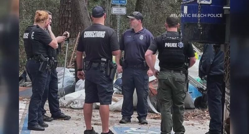 Police tear down massive homeless camp in Dutton Island Preserve area