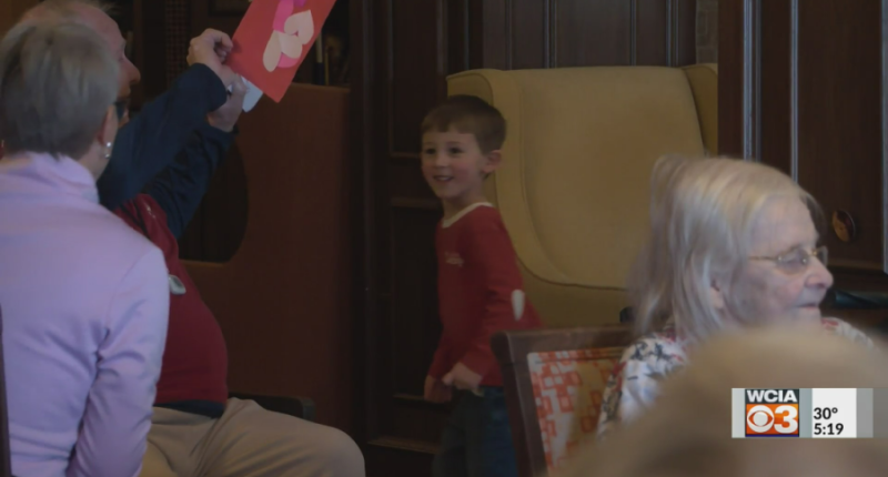 Pre-K students make seniors' Valentine's Day special in Champaign