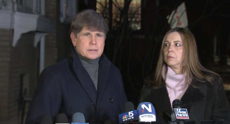 President Donald Trump pardons ex-Illinois Gov. Rod Blagojevich 5 years after commuting his sentence