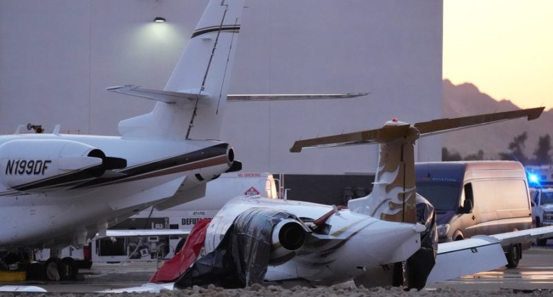 Private jets collide at Scottsdale Airport in Arizona, killing 1 person, authorities say