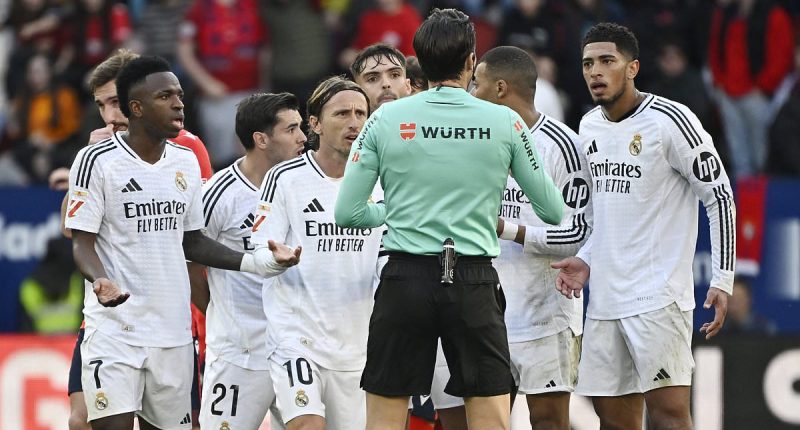 Real Madrid 'are considering LEAVING LaLiga over Jude Bellingham red card row' with 'THREE leagues in the running' to become their new home, wild report in Spain claims