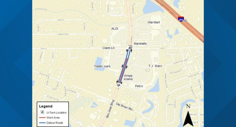 San Jose Boulevard lane closures could last 3 months for water main replacement