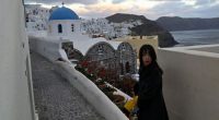 A view of the church in Oia, Santorini on Wednesday, before the 5.2 quake was recorded