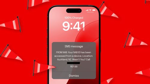 A mock-up of the new fake pop-up SMS scam targeting Australians.