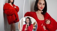Selena Gomez goes red-hot in monochromatic look at her album listening party: ‘Red is HER color’