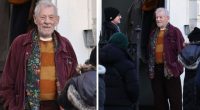 Sir Ian McKellen returns for first time since stage fall with 'controversial' comedian