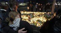 Candlelight vigil on the outskirts of Orebro, Sweden