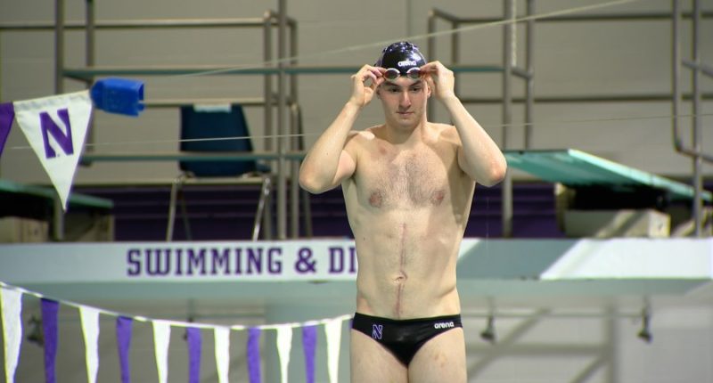 Aaron Baltaytis, a Northwestern University varsity swimmer