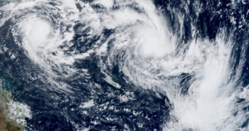 Three tropical cyclones are swirling in the South Pacific