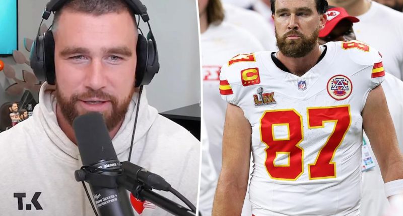 Travis Kelce addresses ‘tough’ Super Bowl loss on emotional ‘New Heights’ podcast: ‘I’m kicking myself’
