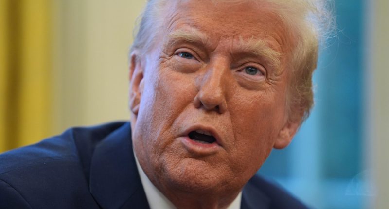 President Donald Trump speaks as he signs executive orders in the Oval Office at the White House, Thursday, Jan. 30, 2025, in Washington. (AP Photo/Evan Vucci)