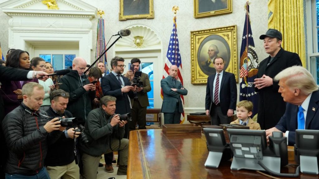 Trump, joined by Musk, signs order to keep downsizing federal workforce