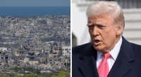 Trump shares AI video envisioning Gaza development with gold statue