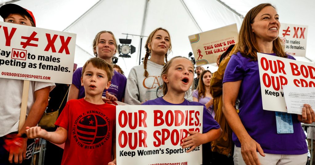 Trump signs executive order banning trans women from women's sports