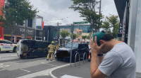 A good Samaritan has retold the moment he chased two teenagers through Melbourne's back streets after witnessing the pair crash into cars, one of which belonging to an AFL player.