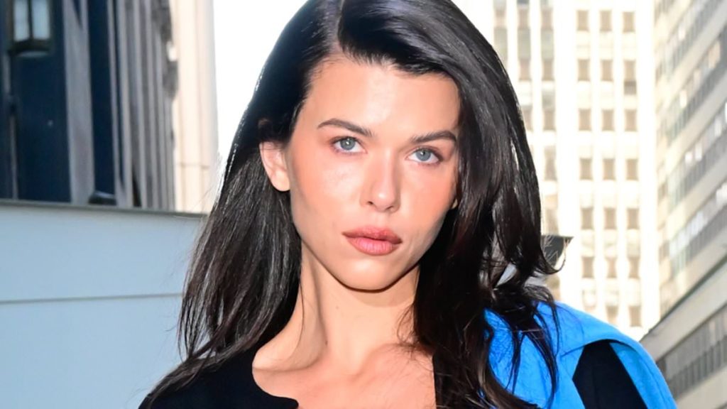 Victoria's Secret model Georgia Fowler looks chic as she steps out for the Calvin Klein runway show at New York Fashion Week