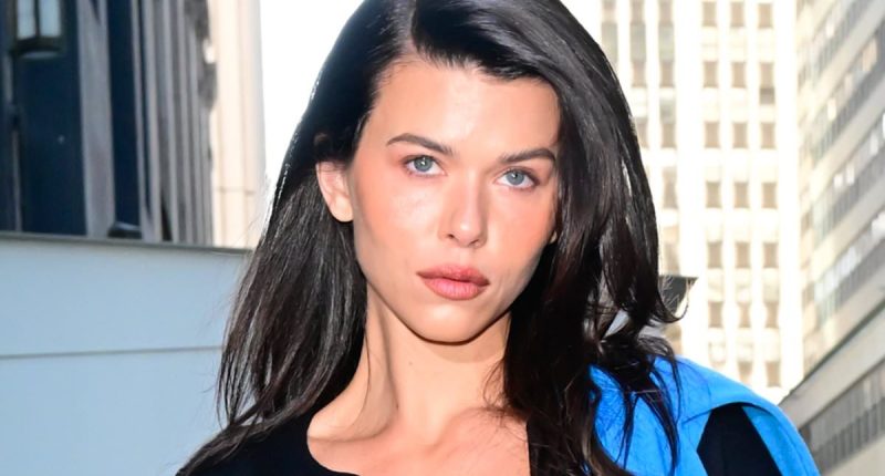 Victoria's Secret model Georgia Fowler looks chic as she steps out for the Calvin Klein runway show at New York Fashion Week